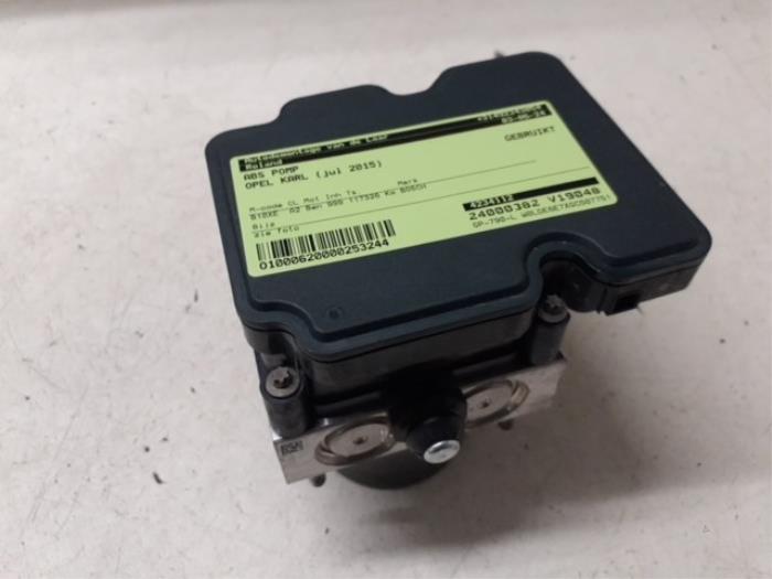 Begagnade ABS-pump Opel Karl 1.0 12V Pris på förfrågan erbjuds av Autodemontage van de Laar