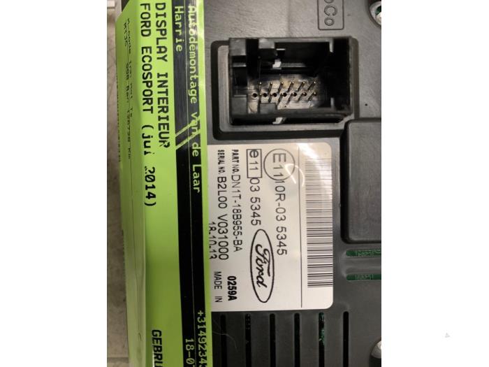 Begagnade Innerdisplay Ford EcoSport (JK8) 1.0 EcoBoost 12V 125 Pris € 40,00 Marginaltabell erbjuds av Autodemontage van de Laar