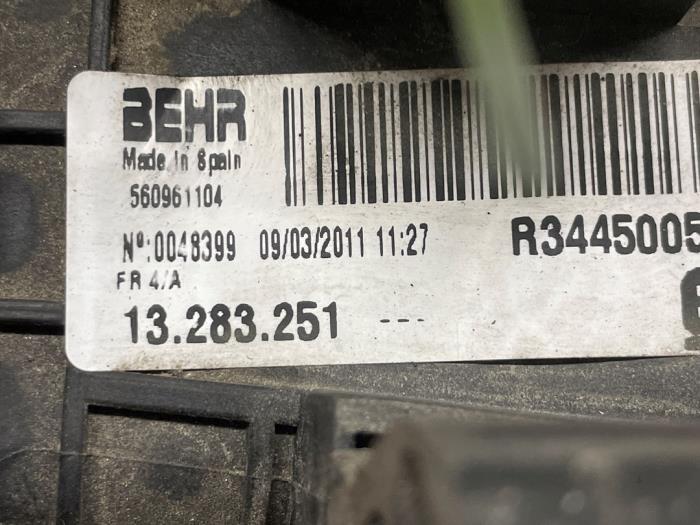 Usados Intercooler Opel Meriva (B) 1.4 Turbo 16V ecoFLEX Precio € 40,00 Norma de margen ofrecido por Autodemontage van de Laar