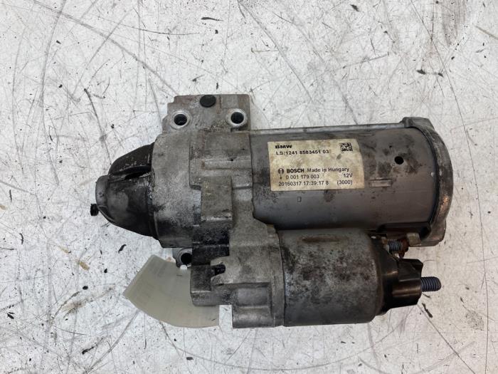 Gebrauchte Anlasser BMW 1 serie (F20) 114d 1.5 12V TwinPower Preis € 50,00 Margenregelung angeboten von Autodemontage van de Laar