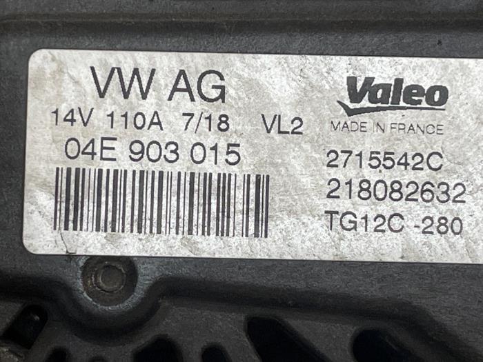 Dynamo van een Seat Ibiza V (KJB) 1.0 TSI 12V 2018