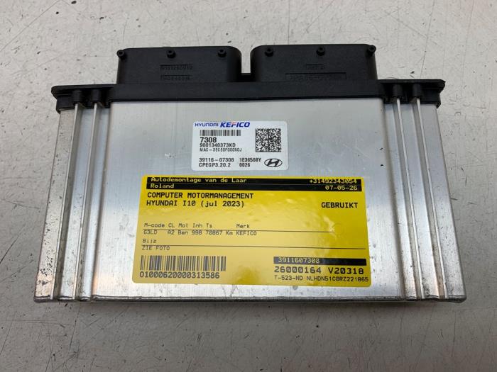 Used Engine management computer Hyundai i10 1.0 12V Price € 195,00 Margin scheme offered by Autodemontage van de Laar