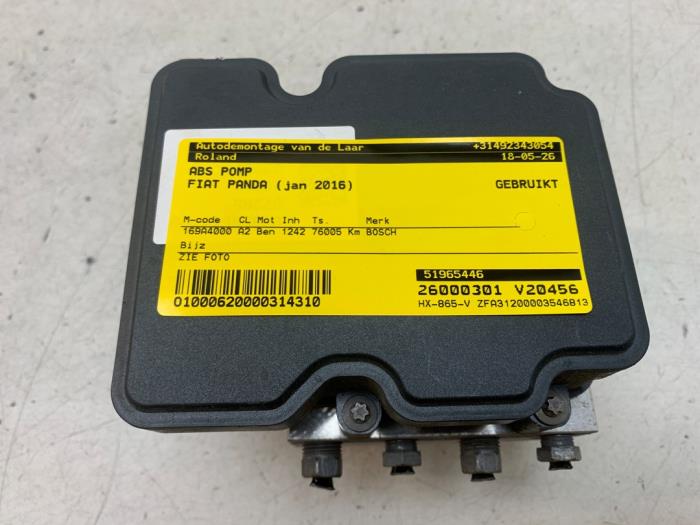 Usagé Bloc ABS Fiat Panda (312) 1.2 69 Prix € 100,00 Règlement à la marge proposé par Autodemontage van de Laar