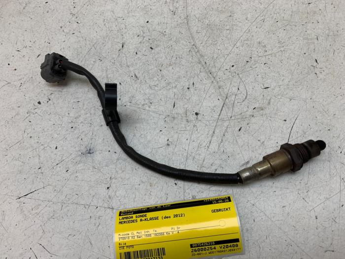 Sonde lambda Mercedes A (W176), 2012 / 2018 1.6 A-180 16V, Berline avec hayon arrière, Essence, 1.595cc, 90kW (122pk), FWD, M270910, 2012-09 / 2018-05, 176.042 (Occasion)