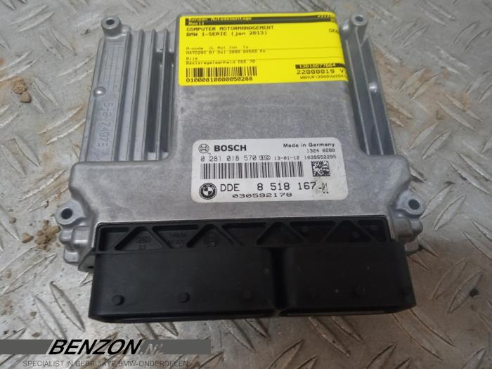 Engine management computer BMW 1 serie (E82), 2006 / 2014 118d 16V, Compartment, 2-dr, Diesel, 1.995cc, 105kW (143pk), RWD, N47D20C, 2009-09 / 2013-10, UR11; UR12 (Used)