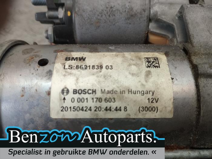 Starter from a BMW 2 serie (F22) 218i 1.5 TwinPower Turbo 12V 2015