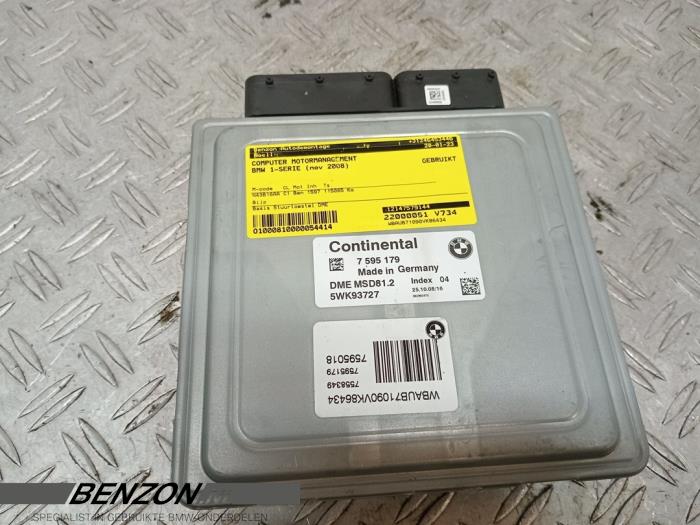Used Engine management computer BMW 1 serie (E81) 116i 1.6 16V Price on request offered by Benzon Autodemontage