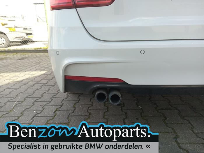 Exhaust rear silencer from a BMW 3 serie Touring (F31) 330d 3.0 24V 2013