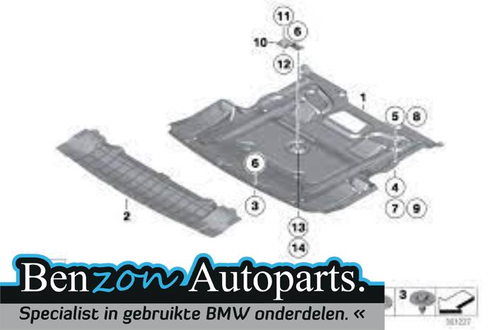 Chapa protectora piso de un BMW 5-Serie 2013
