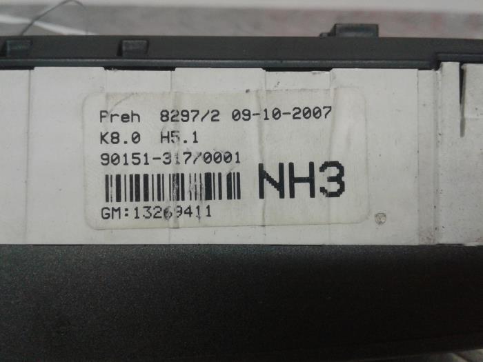 Heater control panel Opel Zafira 13269411