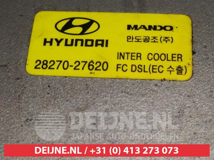 Ladeluftkühler van een Hyundai Matrix 1.5 CRDi 16V 2003
