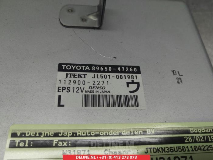 Ordinateur direction assistée d'un Toyota Prius (ZVW3) 1.8 16V 2010