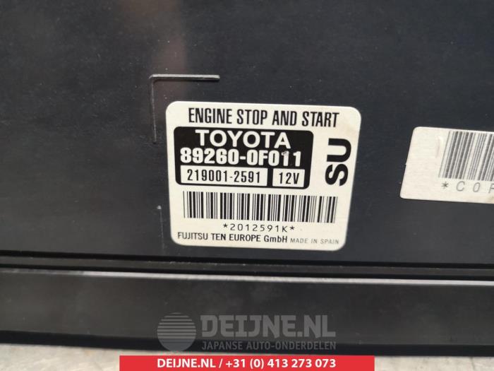 Used Start/Stop computer Toyota Verso 1.6 D-4D 16V Price on request offered by V.Deijne Jap.Auto-onderdelen BV
