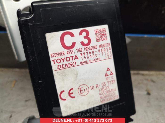 Begagnade Däcktrycksmodul Toyota Verso 1.6 D-4D 16V Pris € 20,00 Marginaltabell erbjuds av V.Deijne Jap.Auto-onderdelen BV
