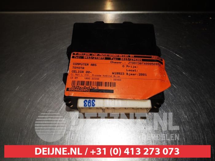 Used ABS Computer Toyota Celica (ZZT230/231) 1.8 16V VVTL-i TS Price € 50,00 Margin scheme offered by V.Deijne Jap.Auto-onderdelen BV