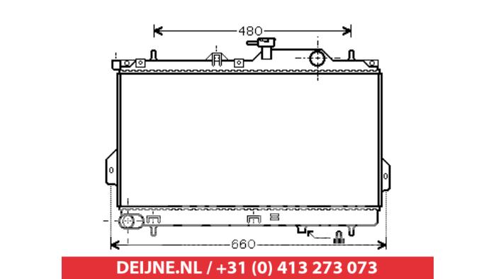 Nowe Chlodnica Hyundai Matrix Cena € 105,78 Z VAT oferowane przez V.Deijne Jap.Auto-onderdelen BV