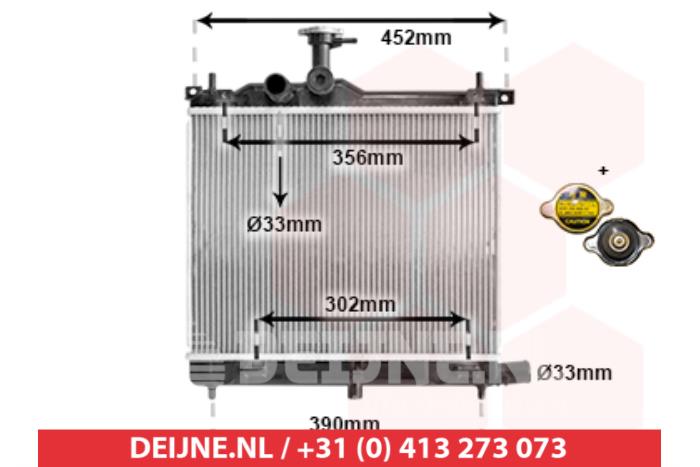 Nowe Chlodnica Hyundai I10 Cena € 48,36 Z VAT oferowane przez V.Deijne Jap.Auto-onderdelen BV