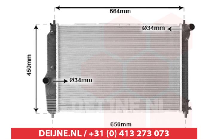 Nowe Chlodnica Daewoo Kalos Cena € 52,55 Z VAT oferowane przez V.Deijne Jap.Auto-onderdelen BV
