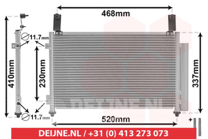 Nya Kondensor, luftkonditionering Chevrolet Matiz Pris € 52,55 Inklusive moms erbjuds av V.Deijne Jap.Auto-onderdelen BV