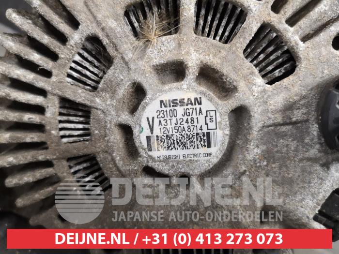 Dynamo van een Nissan X-Trail (T31) 2.0 SE,LE dCi 16V 4x4 2009