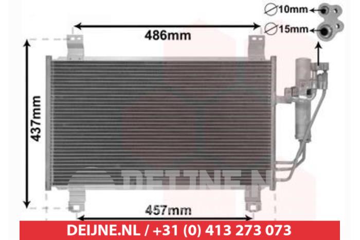 Air conditioning condenser from a Mazda 2. 2015