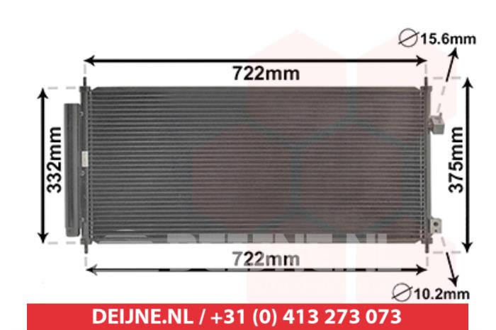 Air conditioning condenser from a Honda Jazz 2008