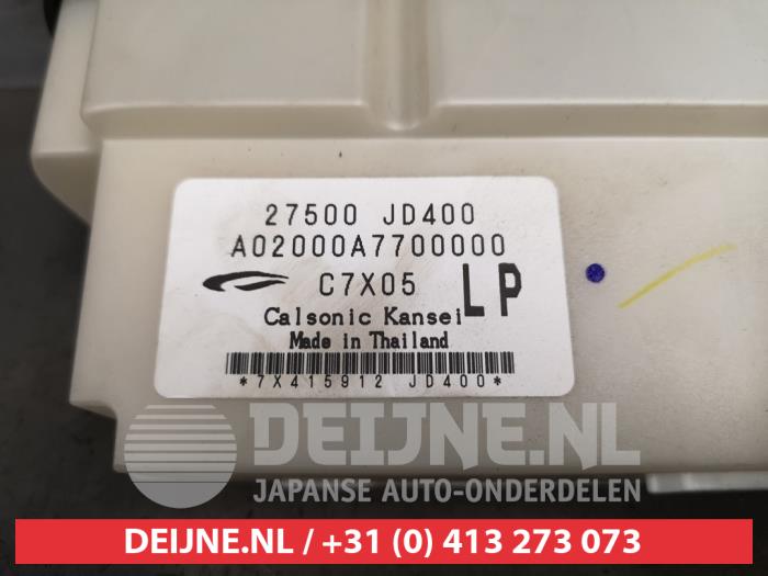 Heater control panel Nissan Qashqai 1.6 16V 27500JD400 CALSONIC