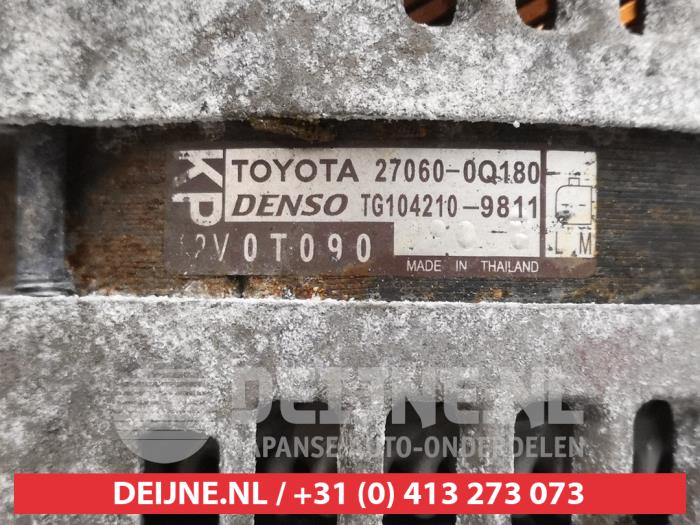 Dynamo from a Toyota Aygo (B40) 1.0 12V VVT-i 2019