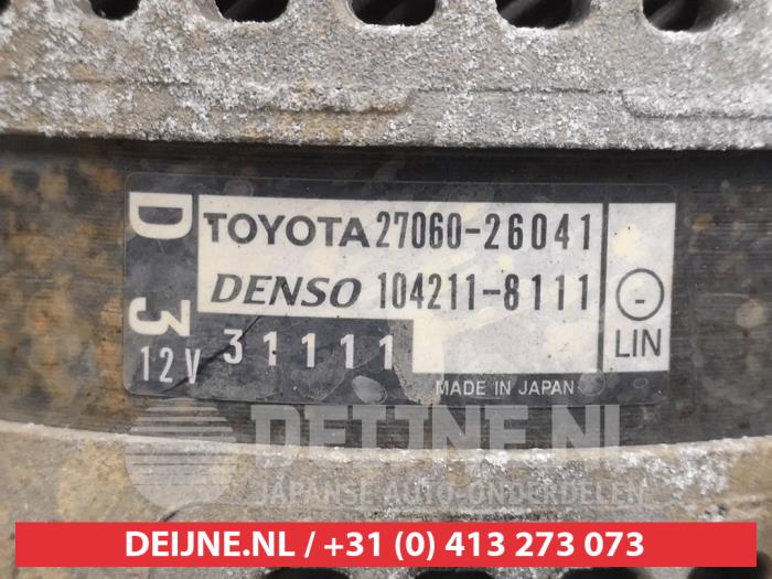 Dynamo d'un Toyota RAV4 (A4) 2.0 D-4D 16V 4x4 2014