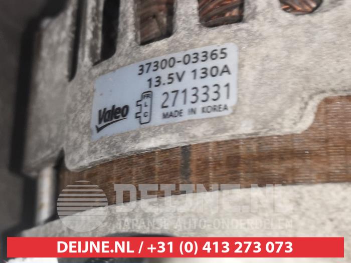 Dynamo van een Hyundai i20 (GBB) 1.2i 16V 2019