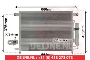 Nuevos Condensador de aire acondicionado Daewoo Kalos Precio € 73,81 IVA incluido ofrecido por V.Deijne Jap.Auto-onderdelen BV