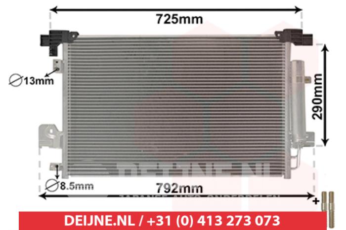 Nya Kondensor, luftkonditionering Mitsubishi ASX Pris € 61,63 Inklusive moms erbjuds av V.Deijne Jap.Auto-onderdelen BV