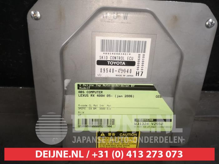 Begagnade ABS-dator Lexus RX (U3) 400h V6 24V VVT-i 4x4 Pris € 100,00 Marginaltabell erbjuds av V.Deijne Jap.Auto-onderdelen BV