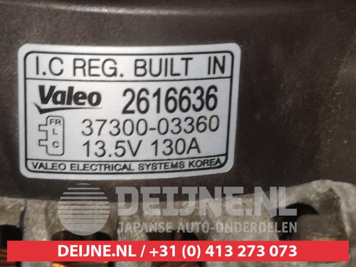 Dynamo van een Hyundai i20 (GBB) 1.2i 16V 2015