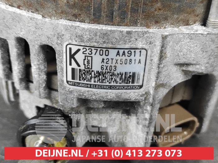 Dynamo van een Subaru Outback (BS) 2.5 16V 2017