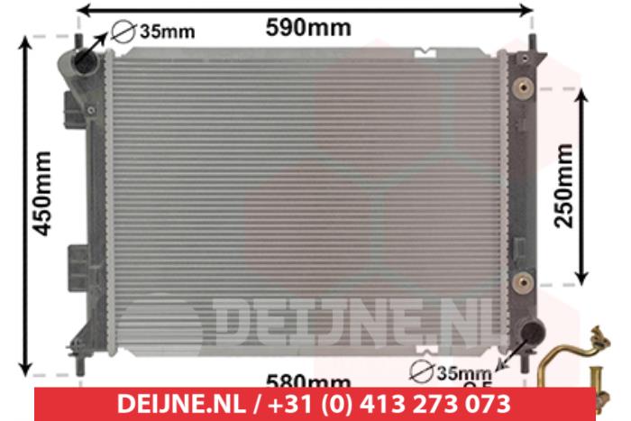 New Radiator Kia Venga Price € 88,85 Inclusive VAT offered by V.Deijne Jap.Auto-onderdelen BV