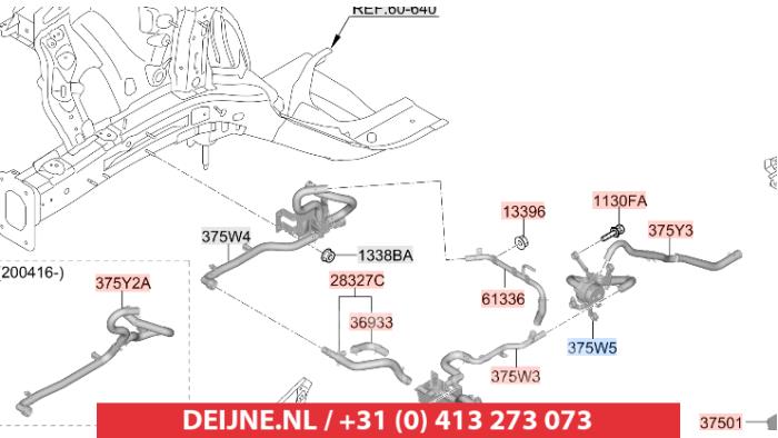 Begagnade Extra vattenpump Kia Niro I (DE) E-Niro 64 kWh Pris på förfrågan erbjuds av V.Deijne Jap.Auto-onderdelen BV