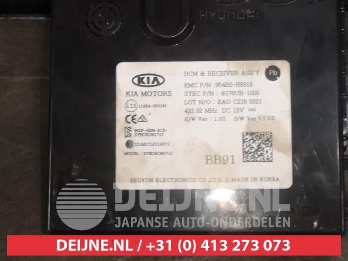 Used Body control computer Kia Stonic (YB) 1.0i T-GDi 12V Price € 125,00 Margin scheme offered by V.Deijne Jap.Auto-onderdelen BV