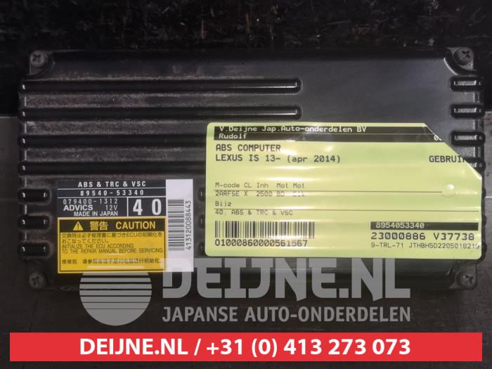 Usagé Ordinateur ABS Lexus IS (E3) 300h 2.5 16V Prix € 200,00 Règlement à la marge proposé par V.Deijne Jap.Auto-onderdelen BV