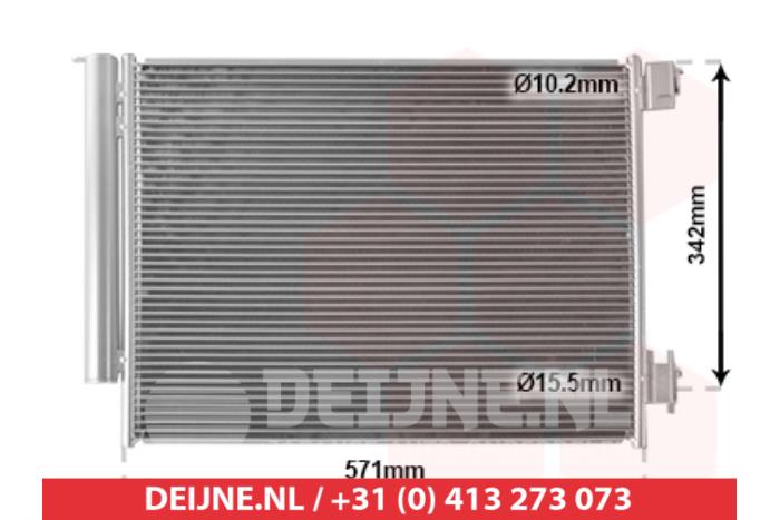 Air conditioning condenser from a Nissan Micra 2017