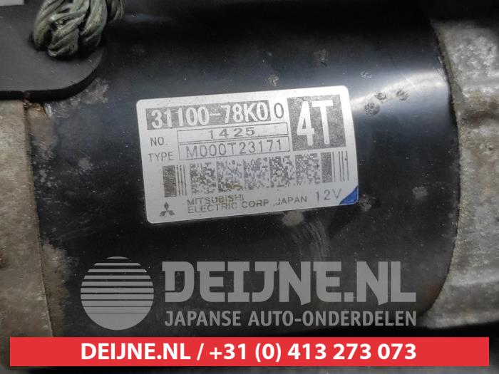 Anlasser van een Suzuki Kizashi (FRE/FRF) 2.4 16V 2013