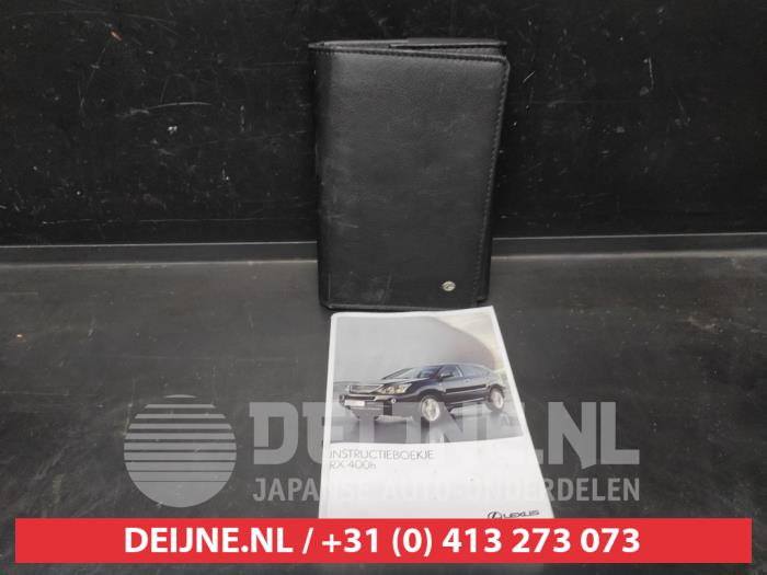 Używane Instrukcja Lexus RX (U3) 400h V6 24V VVT-i 4x4 Cena € 25,00 Procedura marży oferowane przez V.Deijne Jap.Auto-onderdelen BV