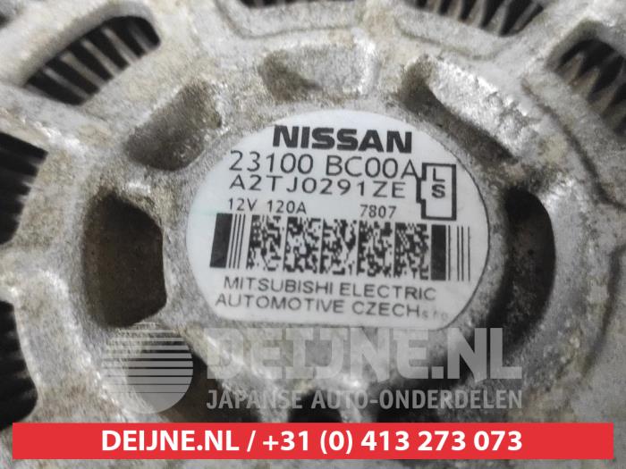 Dynamo från en Nissan Qashqai (J10) 1.6 16V 2007