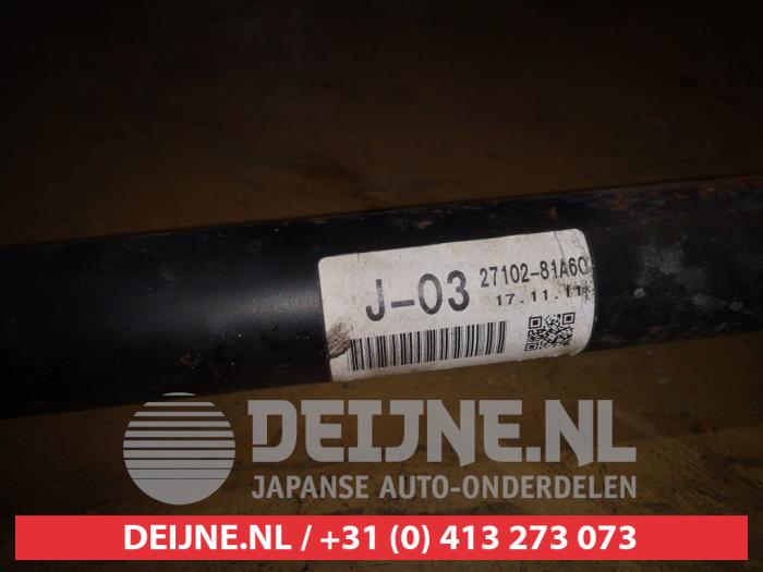 Usagé Arbre intermédiaire Suzuki Jimny Hardtop 1.3i 16V VVT 4x4 Metal Top Prix sur demande proposé par V.Deijne Jap.Auto-onderdelen BV