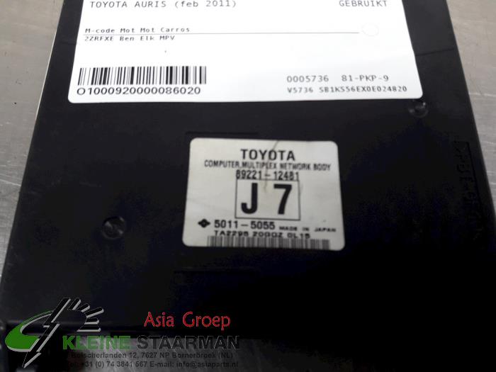 Steuergerät Body Control van een Toyota Auris (E15) 1.8 16V HSD Full Hybrid 2011