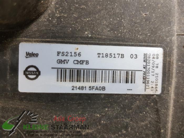 Cooling fan housing Nissan Micra 0.9 IGT 12V 214815FA0B