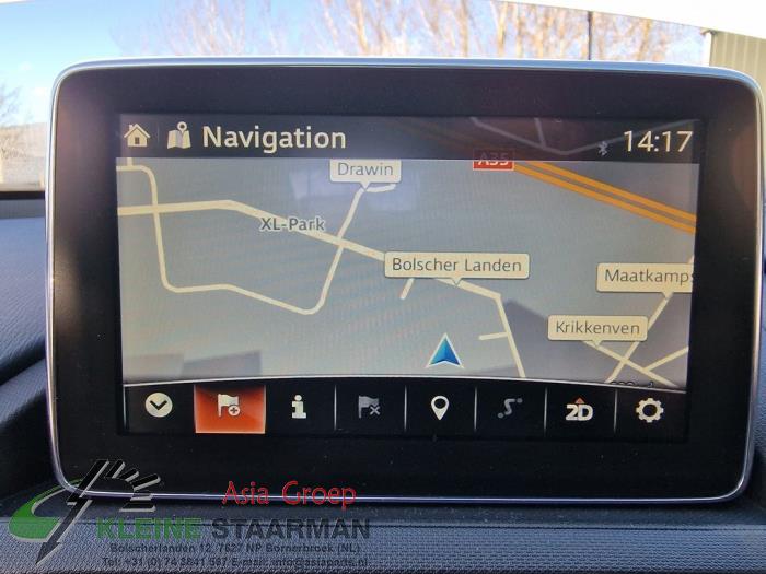 Navigation Display van een Mazda MX-5 (ND) 1.5 Skyactiv G-131 16V 2017