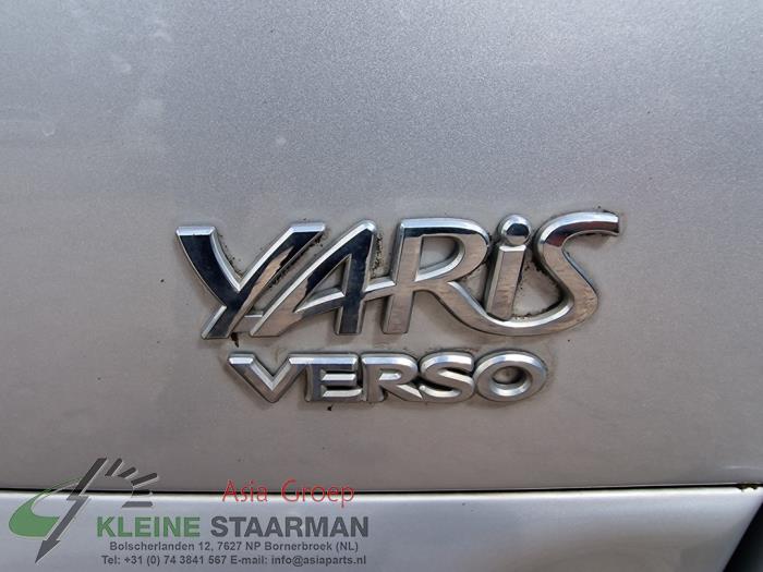 Os tylna napedu na przednie kola z Toyota Yaris Verso (P2) 1.3 16V 2005