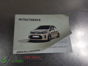 Used Instruction Booklet Kia Picanto (JA) 1.0 12V Price on request offered by Kleine Staarman B.V. Autodemontage