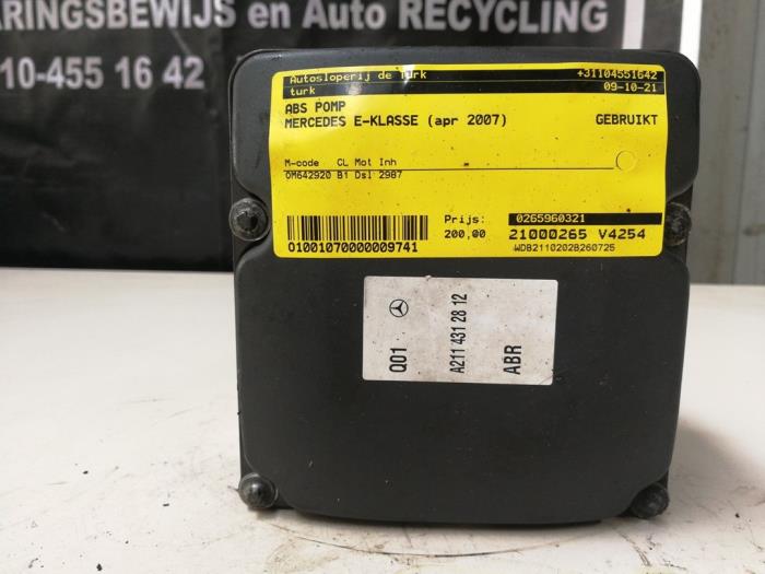 Usagé Bloc ABS Mercedes E (VF211) 3.0 E-280 CDI 24V Prix € 217,80 Prix TTC proposé par Autosloperij de Turk